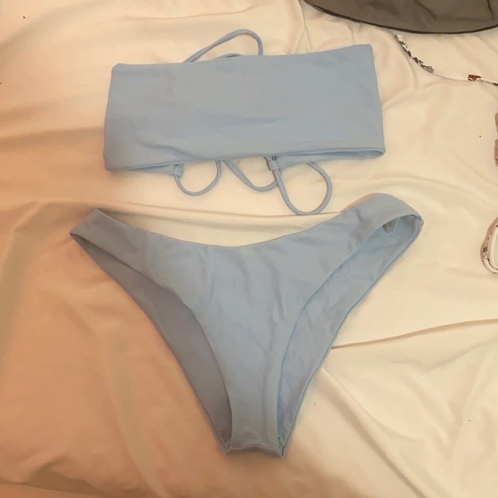 Zaful blue bathing suit set